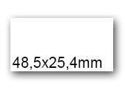 wereinaristea EtichetteAutoadesive. COPRENTE. 48.5x25.4mm BIANCO, (25.4x48.5mm) adesivo PERMANENTE, angoli a spigolo, per ink-jet, laser e fotocopiatrici, con bordino di sicurezza, ottime per ricoprire testi o etichette gi esistenti, su foglio A4 (210x297mm).