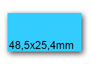 wereinaristea EtichetteAutoadesive, 48,5x25,4(25,4x48,5mm) Carta AZZURRO, adesivo Permanente, angoli a spigolo, per ink-jet, laser e fotocopiatrici, su foglio A4 (210x297mm) bra3015AZ