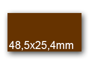 wereinaristea EtichetteAutoadesive, 48,5x25,4(25,4x48,5mm) Carta MARRONE, adesivo Permanente, angoli a spigolo, per ink-jet, laser e fotocopiatrici, su foglio A4 (210x297mm) bra3015MA