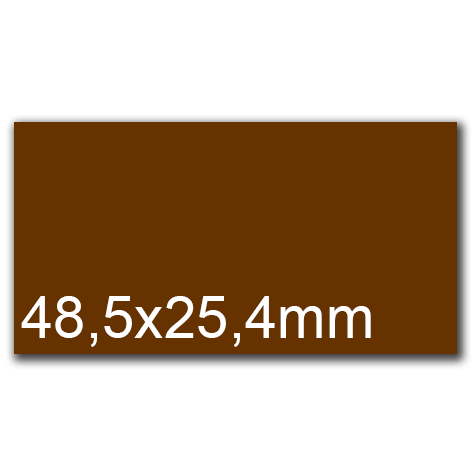 wereinaristea EtichetteAutoadesive, 48,5x25,4(25,4x48,5mm) Carta MARRONE, adesivo Permanente, angoli a spigolo, per ink-jet, laser e fotocopiatrici, su foglio A4 (210x297mm).