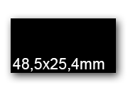 wereinaristea EtichetteAutoadesive, 48,5x25,4(25,4x48,5mm) Carta NERO, adesivo Permanente, angoli a spigolo, per ink-jet, laser e fotocopiatrici, su foglio A4 (210x297mm) bra3015NE