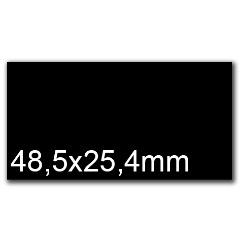 wereinaristea EtichetteAutoadesive, 48,5x25,4(25,4x48,5mm) Carta NERO, adesivo Permanente, angoli a spigolo, per ink-jet, laser e fotocopiatrici, su foglio A4 (210x297mm).