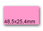 wereinaristea EtichetteAutoadesive, 48,5x25,4(25,4x48,5mm) Carta ROSA, adesivo Permanente, angoli a spigolo, per ink-jet, laser e fotocopiatrici, su foglio A4 (210x297mm) bra3015RS