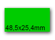 wereinaristea EtichetteAutoadesive, 48,5x25,4(25,4x48,5mm) Carta VERDE, adesivo Permanente, angoli a spigolo, per ink-jet, laser e fotocopiatrici, su foglio A4 (210x297mm) bra3015VE