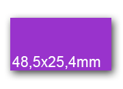 wereinaristea EtichetteAutoadesive, 48,5x25,4(25,4x48,5mm) Carta VIOLA, adesivo Permanente, angoli a spigolo, per ink-jet, laser e fotocopiatrici, su foglio A4 (210x297mm) bra3015VI