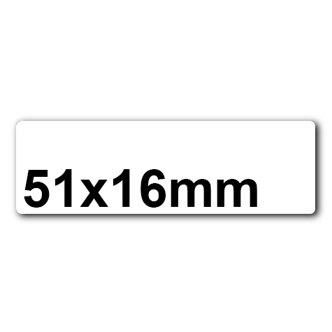 wereinaristea EtichetteAutoadesive, COPRENTE, 51x16(16x51mm) Carta BIANCO, adesivo Permanente, angoli arrotondati, per ink-jet, laser e fotocopiatrici, su foglio A4 (210x297mm).