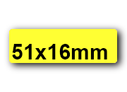 wereinaristea EtichetteAutoadesive, 51x16(16x51mm) Carta GIALLO, adesivo Permanente, angoli arrotondati, per ink-jet, laser e fotocopiatrici, su foglio A4 (210x297mm).
