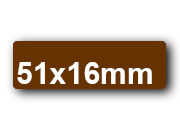 wereinaristea EtichetteAutoadesive, 51x16(16x51mm) Carta MARRONE adesivo Permanente, angoli arrotondati, per ink-jet, laser e fotocopiatrici, su foglio A4 (210x297mm).