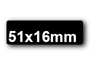 wereinaristea EtichetteAutoadesive, 51x16(16x51mm) Carta NERO adesivo Permanente, angoli arrotondati, per ink-jet, laser e fotocopiatrici, su foglio A4 (210x297mm).