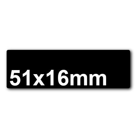 wereinaristea EtichetteAutoadesive, 51x16(16x51mm) Carta NERO adesivo Permanente, angoli arrotondati, per ink-jet, laser e fotocopiatrici, su foglio A4 (210x297mm).