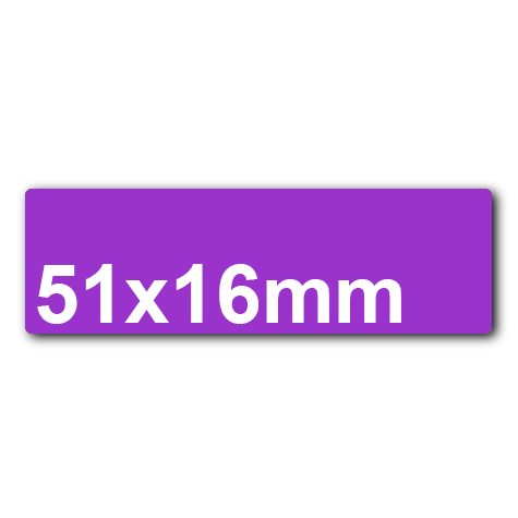wereinaristea EtichetteAutoadesive, 51x16(16x51mm) Carta VIOLA adesivo Permanente, angoli arrotondati, per ink-jet, laser e fotocopiatrici, su foglio A4 (210x297mm).