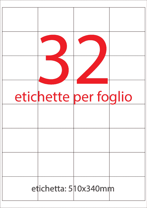 wereinaristea EtichetteAutoadesive, 51x34(34x51mm) Carta GRIGIO, adesivo Permanente, angoli a spigolo, per ink-jet, laser e fotocopiatrici, su foglio A4 (210x297mm).