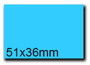 wereinaristea EtichetteAutoadesive, 51x36(36x51mm) Carta AZZURRO, adesivo Permanente, angoli a spigolo, per ink-jet, laser e fotocopiatrici, su foglio A4 (210x297mm).
