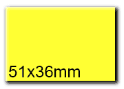 wereinaristea EtichetteAutoadesive, 51x36(36x51mm) Carta GIALLO, adesivo Permanente, angoli a spigolo, per ink-jet, laser e fotocopiatrici, su foglio A4 (210x297mm).