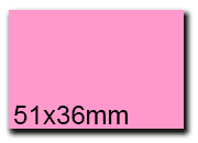 wereinaristea EtichetteAutoadesive, 51x36(36x51mm) Carta ROSA, adesivo Permanente, angoli a spigolo, per ink-jet, laser e fotocopiatrici, su foglio A4 (210x297mm) BRA3021rs