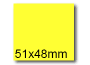wereinaristea EtichetteAutoadesive, 51x48(48x51mm) Carta GIALLO, adesivo Permanente, angoli a spigolo, per ink-jet, laser e fotocopiatrici, su foglio A4 (210x297mm) bra3022GI