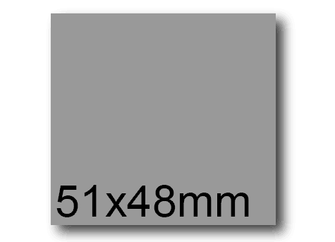 wereinaristea EtichetteAutoadesive, 51x48(48x51mm) Carta GRIGIO, adesivo Permanente, angoli a spigolo, per ink-jet, laser e fotocopiatrici, su foglio A4 (210x297mm).
