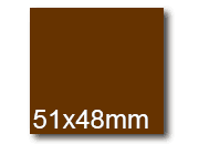 wereinaristea EtichetteAutoadesive, 51x48(48x51mm) Carta MARRONE, adesivo Permanente, angoli a spigolo, per ink-jet, laser e fotocopiatrici, su foglio A4 (210x297mm) BRA3022ma