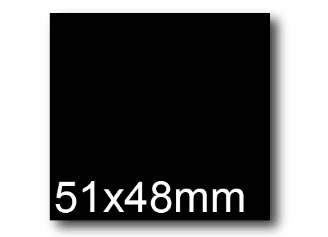 wereinaristea EtichetteAutoadesive, 51x48(48x51mm) Carta NERO, adesivo Permanente, angoli a spigolo, per ink-jet, laser e fotocopiatrici, su foglio A4 (210x297mm).