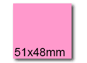 wereinaristea EtichetteAutoadesive, 51x48(48x51mm) Carta ROSA, adesivo Permanente, angoli a spigolo, per ink-jet, laser e fotocopiatrici, su foglio A4 (210x297mm) BRA3022rs