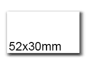 wereinaristea EtichetteAutoadesive, 52x30(30x52mm) Carta BIANCO, adesivo Permanente, angoli a spigolo, per ink-jet, laser e fotocopiatrici, su foglio A4 (210x297mm) bra3023
