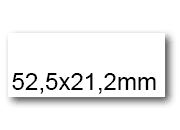 wereinaristea EtichetteAutoadesive, 52,5x21,2(21,2x52,5mm) Carta BIANCO, adesivo Permanente, angoli a spigolo, per ink-jet, laser e fotocopiatrici, su foglio A4 (210x297mm) bra3025