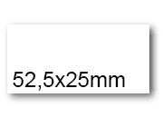 wereinaristea EtichetteAutoadesive, 52,5x24,75(24,75x52,5mm) Carta BIANCO, adesivo Permanente, angoli a spigolo, per ink-jet, laser e fotocopiatrici, su foglio A4 (210x297mm).