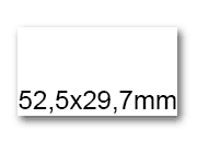 wereinaristea EtichetteAutoadesive, 52,5x29,7(29,7x52,5mm) Carta BIANCO, adesivo Permanente, angoli a spigolo, per ink-jet, laser e fotocopiatrici, su foglio A4 (210x297mm) bra3028
