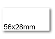 wereinaristea EtichetteAutoadesive, 56x28(28x56mm) Carta BIANCO, adesivo Permanente, angoli arrotondati, per ink-jet, laser e fotocopiatrici, su foglio A4 (210x297mm).