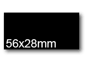 wereinaristea EtichetteAutoadesive, 56x28(28x56mm) Carta NERO, adesivo Permanente, angoli arrotondati, per ink-jet, laser e fotocopiatrici, su foglio A4 (210x297mm).