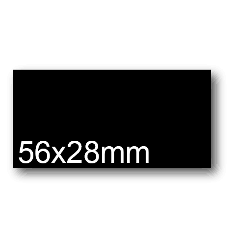 wereinaristea EtichetteAutoadesive, 56x28(28x56mm) Carta NERO, adesivo Permanente, angoli arrotondati, per ink-jet, laser e fotocopiatrici, su foglio A4 (210x297mm).