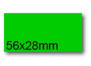 wereinaristea EtichetteAutoadesive, 56x28(28x56mm) Carta VERDE, adesivo Permanente, angoli arrotondati, per ink-jet, laser e fotocopiatrici, su foglio A4 (210x297mm).