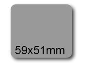wereinaristea EtichetteAutoadesive, 59x51(51x59mm) Carta GRIGIO, adesivo Permanente, angoli arrotondati, per ink-jet, laser e fotocopiatrici, su foglio A4 (210x297mm).