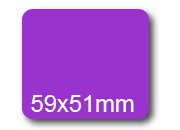 wereinaristea EtichetteAutoadesive, 59x51(51x59mm) Carta VIOLA, adesivo Permanente, angoli arrotondati, per ink-jet, laser e fotocopiatrici, su foglio A4 (210x297mm).