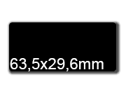 wereinaristea EtichetteAutoadesive, 63,5x29,6(29,6x63,5mm) Carta NERO, adesivo Permanente, angoli arrotondati, per ink-jet, laser e fotocopiatrici, su foglio A4 (210x297mm) BRA3036ne