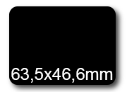 wereinaristea EtichetteAutoadesive, 63,5x46,6(46,6x63,5mm) Carta NERO, adesivo Permanente, angoli arrotondati, per ink-jet, laser e fotocopiatrici, su foglio A4 (210x297mm) bra3040NE