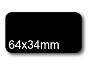 wereinaristea EtichetteAutoadesive, 64x34(34x64mm) Carta NERO, adesivo Permanente, angoli arrotondati, per ink-jet, laser e fotocopiatrici, su foglio A4 (210x297mm) bra3042NE