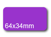 wereinaristea EtichetteAutoadesive, 64x34(34x64mm) Carta VIOLA, adesivo Permanente, angoli arrotondati, per ink-jet, laser e fotocopiatrici, su foglio A4 (210x297mm).