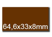 wereinaristea EtichetteAutoadesive, 64,6x33,8(33,8x64,6mm) Carta MARRONE, adesivo Permanente, angoli a spigolo, per ink-jet, laser e fotocopiatrici, su foglio A4 (210x297mm) bra3043MA