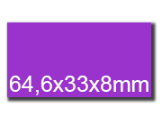 wereinaristea EtichetteAutoadesive, 64,6x33,8(33,8x64,6mm) Carta VIOLA, adesivo Permanente, angoli a spigolo, per ink-jet, laser e fotocopiatrici, su foglio A4 (210x297mm) bra3043VI