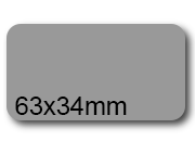wereinaristea EtichetteAutoadesive. in carta. 63x34(34x63mm) Carta GRIGIO, adesivo Permanente, angoli arrotondati, per ink-jet, laser e fotocopiatrici, su foglio A4 (210x297mm).