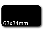 wereinaristea EtichetteAutoadesive. in carta. 63x34(34x63mm) Carta NERO, adesivo Permanente, angoli arrotondati, per ink-jet, laser e fotocopiatrici, su foglio A4 (210x297mm).