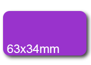 wereinaristea EtichetteAutoadesive. in carta. 63x34(34x63mm) Carta VIOLA, adesivo Permanente, angoli arrotondati, per ink-jet, laser e fotocopiatrici, su foglio A4 (210x297mm).