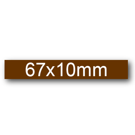 wereinaristea EtichetteAutoadesive, 67x10(10x67mm) Carta MARRONE, adesivo Permanente, angoli a spigolo, per ink-jet, laser e fotocopiatrici, su foglio A4 (210x297mm).
