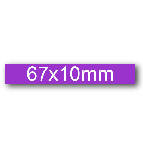 wereinaristea EtichetteAutoadesive, 67x10(10x67mm) Carta VIOLA, adesivo Permanente, angoli a spigolo, per ink-jet, laser e fotocopiatrici, su foglio A4 (210x297mm).
