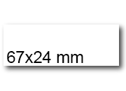 wereinaristea EtichetteAutoadesive, 67x24(24x67mm) Carta BIANCO, adesivo Permanente, angoli a spigolo, per ink-jet, laser e fotocopiatrici, su foglio A4 (210x297mm) bra3047
