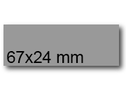 wereinaristea EtichetteAutoadesive, 67x24(24x67mm) Carta GRIGIO, adesivo Permanente, angoli a spigolo, per ink-jet, laser e fotocopiatrici, su foglio A4 (210x297mm) BRA3047gr