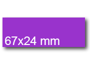 wereinaristea EtichetteAutoadesive, 67x24(24x67mm) Carta VIOLA, adesivo Permanente, angoli a spigolo, per ink-jet, laser e fotocopiatrici, su foglio A4 (210x297mm).