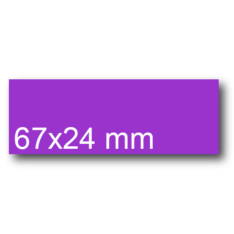 wereinaristea EtichetteAutoadesive, 67x24(24x67mm) Carta VIOLA, adesivo Permanente, angoli a spigolo, per ink-jet, laser e fotocopiatrici, su foglio A4 (210x297mm).