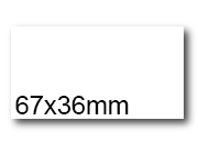 wereinaristea EtichetteAutoadesive, 67x36(36x67mm) Carta BIANCO, adesivo Permanente, angoli a spigolo per ink-jet, laser e fotocopiatrici, su foglio A4 (210x297mm) bra3048